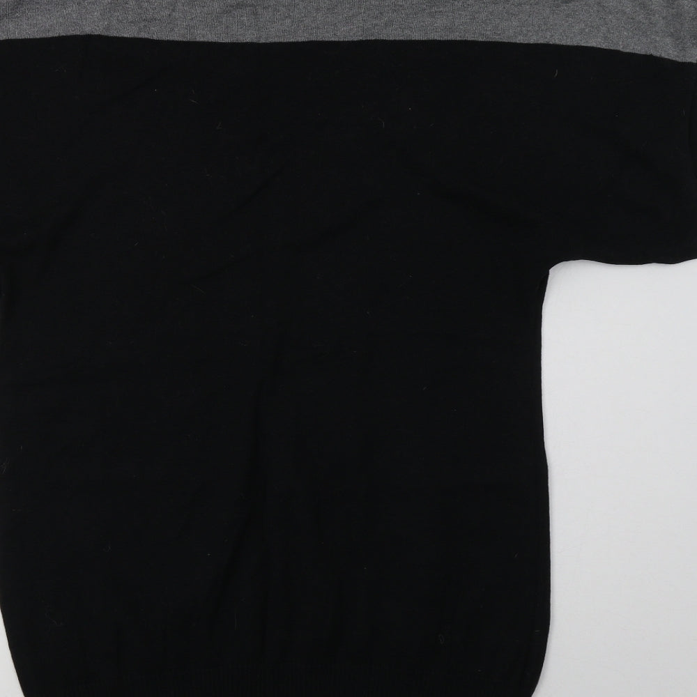 Internacionale Womens Black Crew Neck   Tunic Jumper Size 16