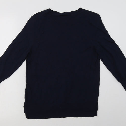 NEXT Womens Blue Crew Neck  Cotton Pullover Jumper Size 10