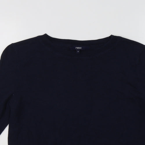 NEXT Womens Blue Crew Neck  Cotton Pullover Jumper Size 10