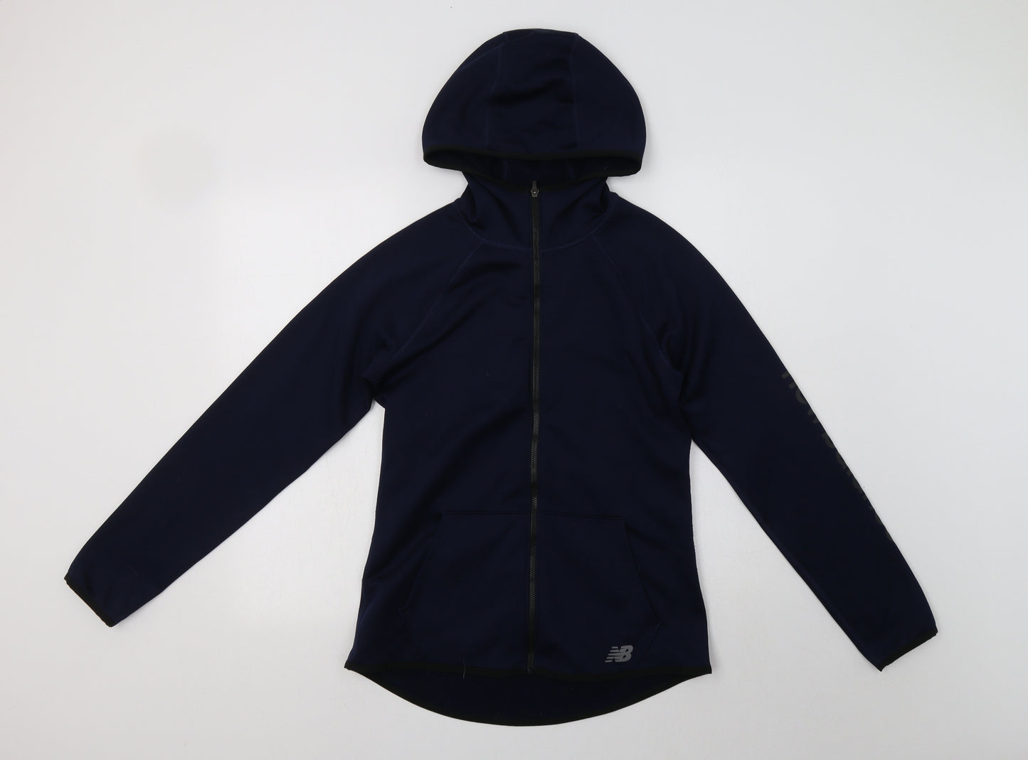 New Balance Womens Blue  Polyester Full Zip Hoodie Size S  Zip