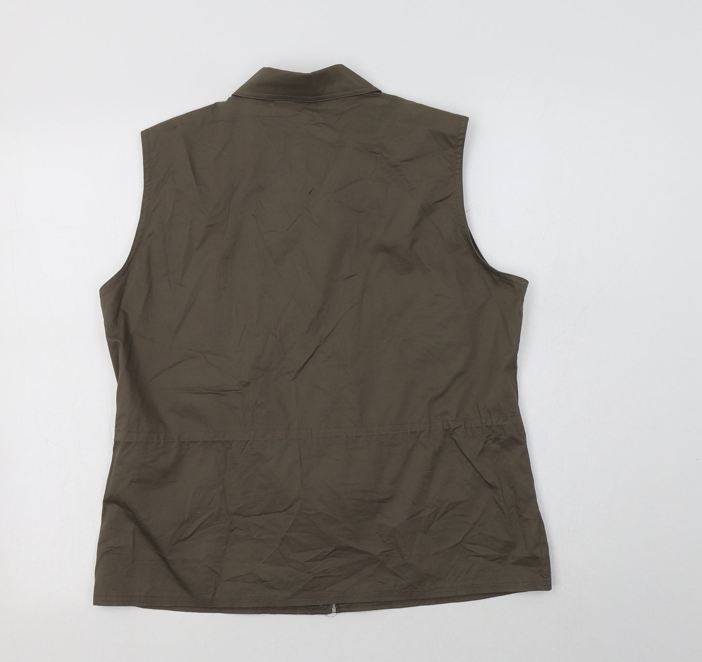 Klass Womens Brown   Gilet Waistcoat Size 12  Zip