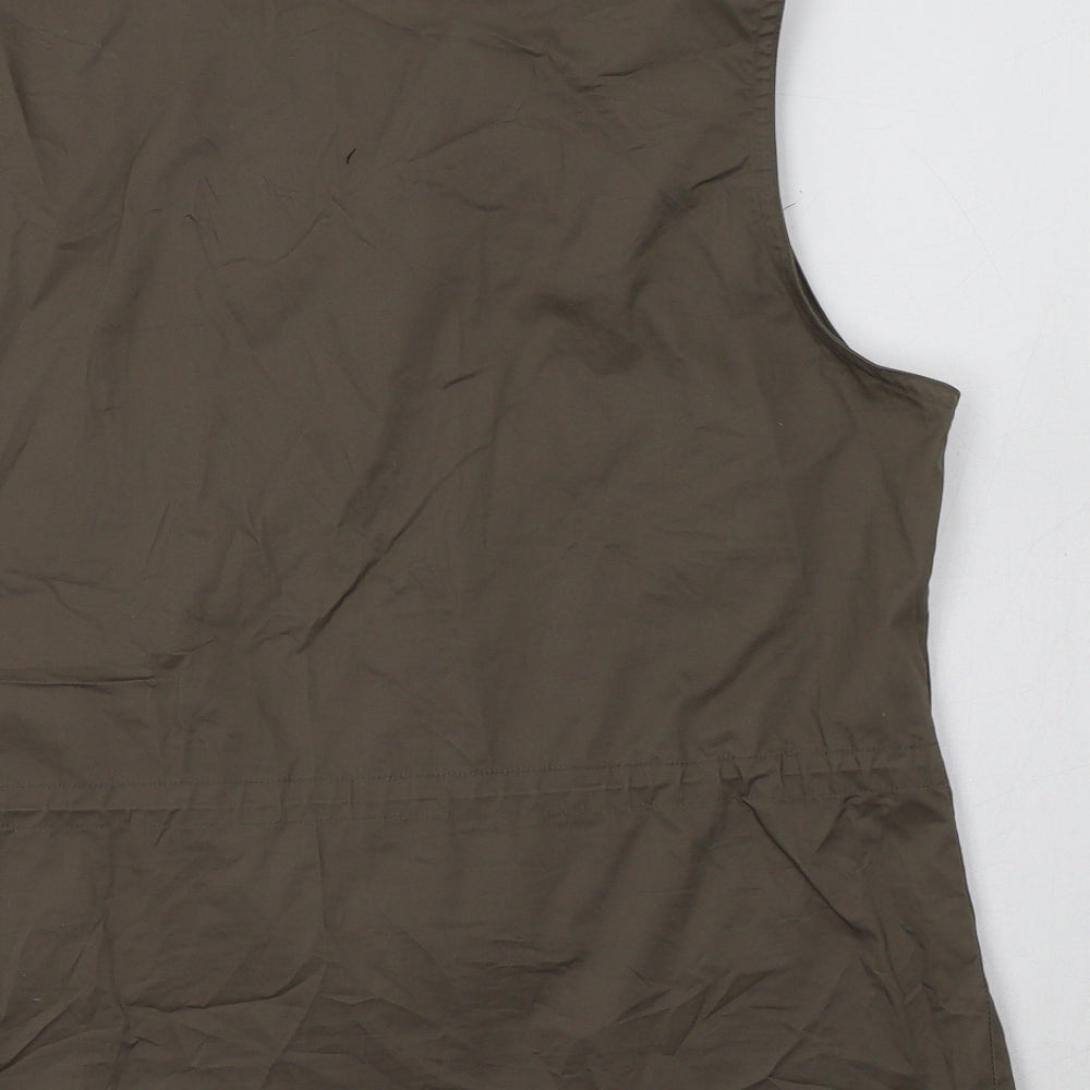 Klass Womens Brown   Gilet Waistcoat Size 12  Zip
