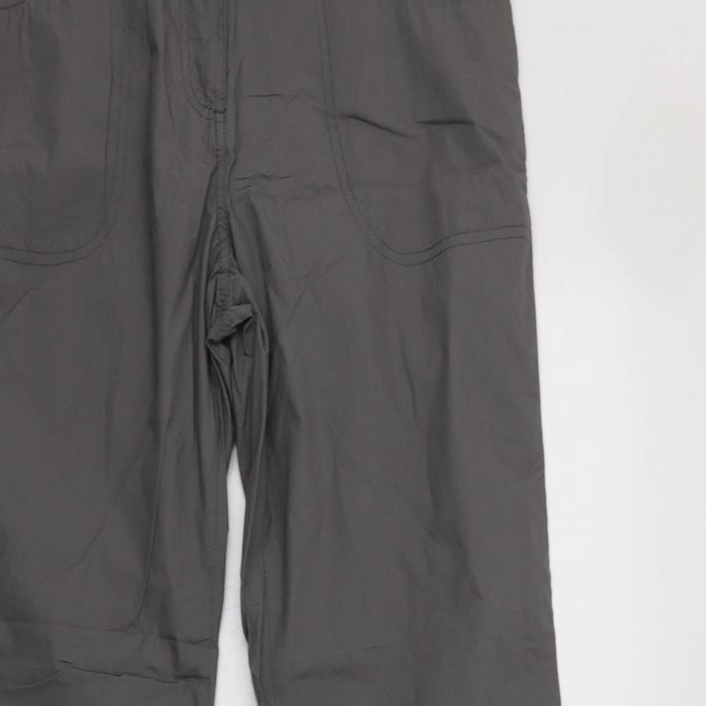 Mountain Warehouse Womens Grey  Cotton Cargo Trousers Size 12 L32 in Regular Button