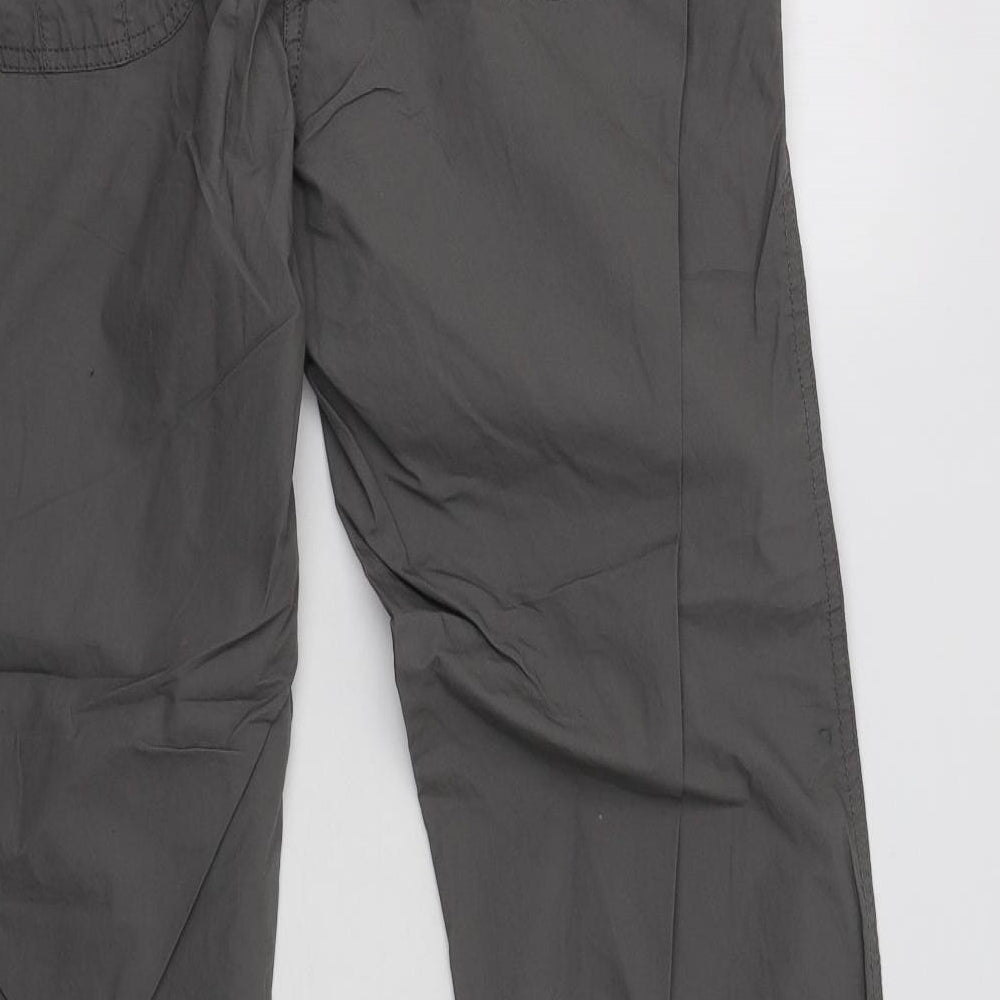 Mountain Warehouse Womens Grey  Cotton Cargo Trousers Size 12 L32 in Regular Button
