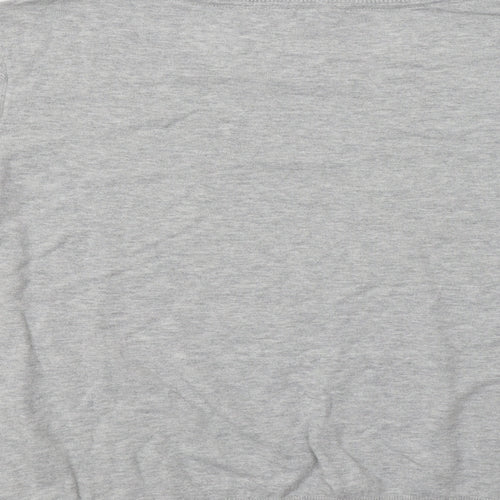 Laura As Womens Grey Round Neck  Cotton Pullover Jumper Size 16