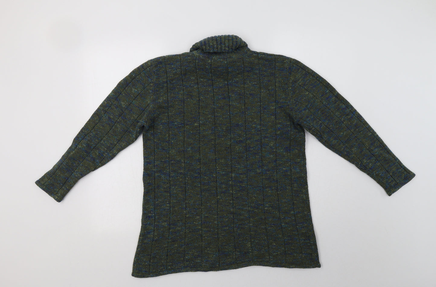 Joie De Vivre Womens Green Roll Neck  Silk Pullover Jumper Size M