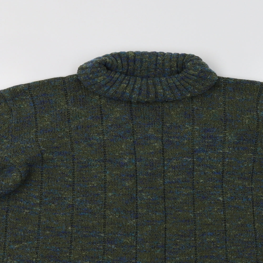 Joie De Vivre Womens Green Roll Neck  Silk Pullover Jumper Size M