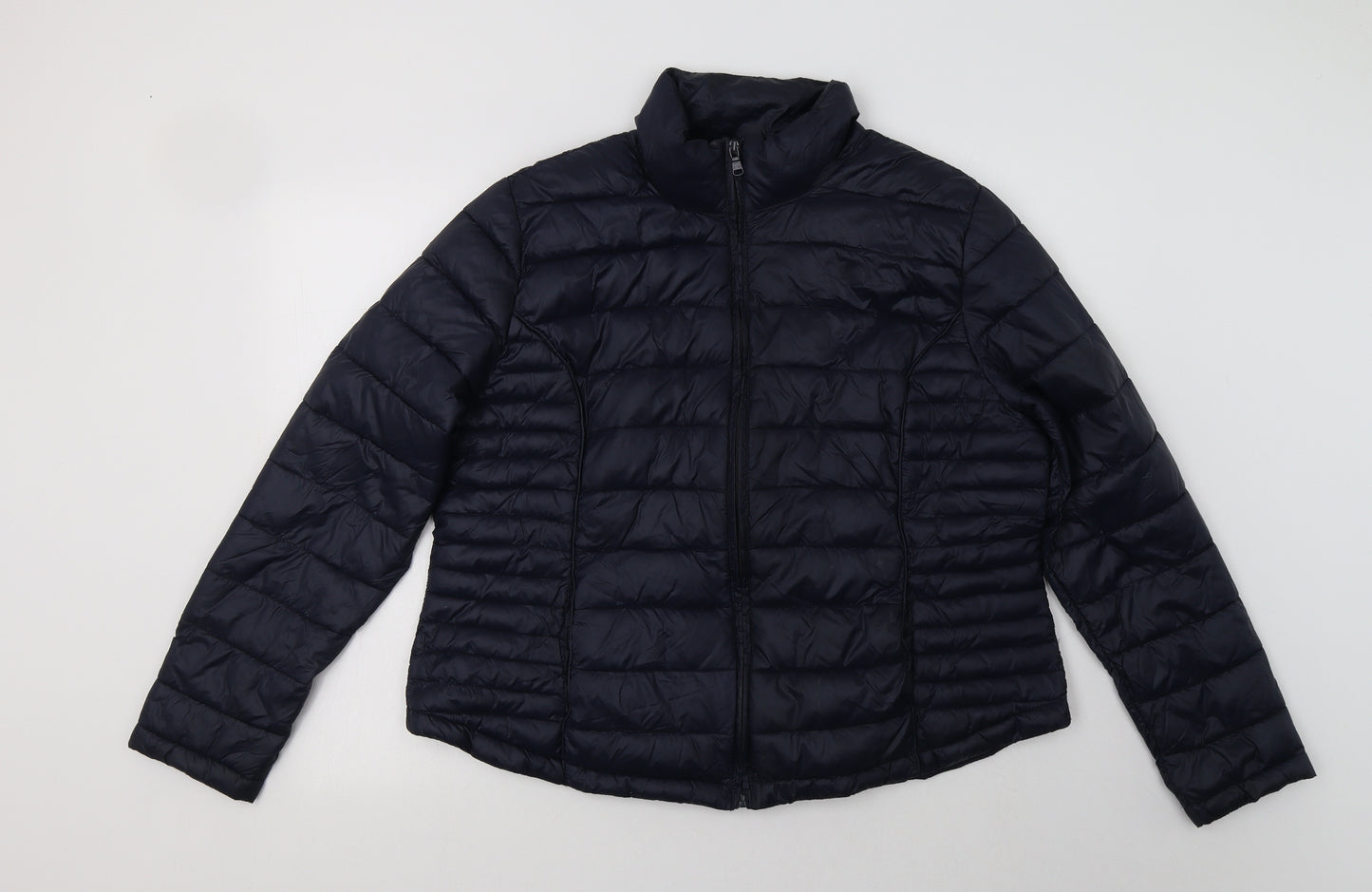 Primark Womens Blue   Quilted Jacket Size XL  Zip