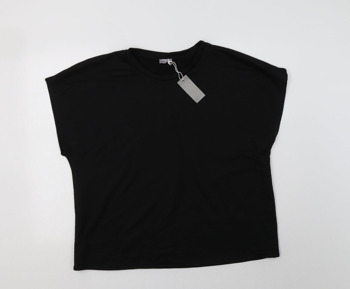 Jeff & Co Womens Black  Polyester Pullover Sweatshirt Size 18