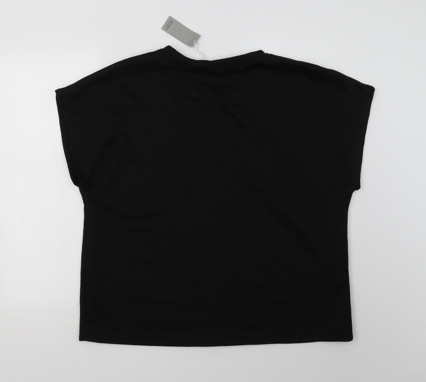 Jeff & Co Womens Black  Polyester Pullover Sweatshirt Size 18