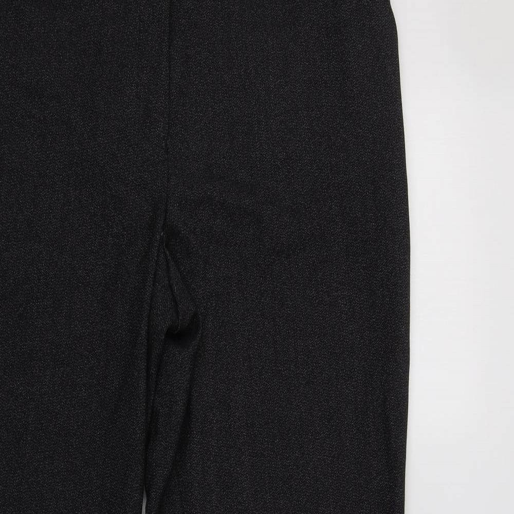 NEXT Womens Grey  Polyester Cropped Trousers Size 16 L31 in Regular Hook & Loop