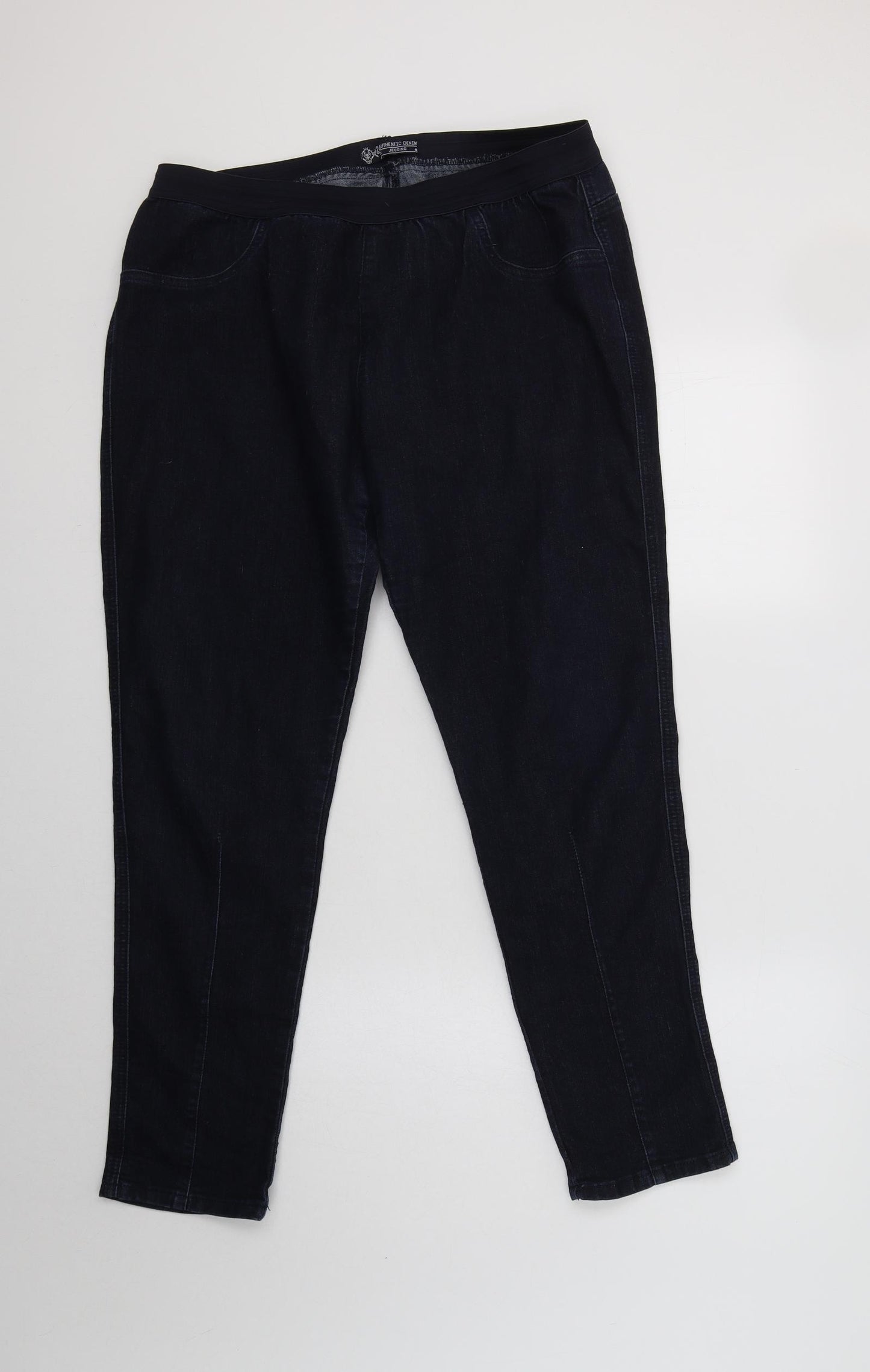 24/7 Authentic Denim Womens Blue  Cotton Jegging Jeans Size 18 L30 in Regular