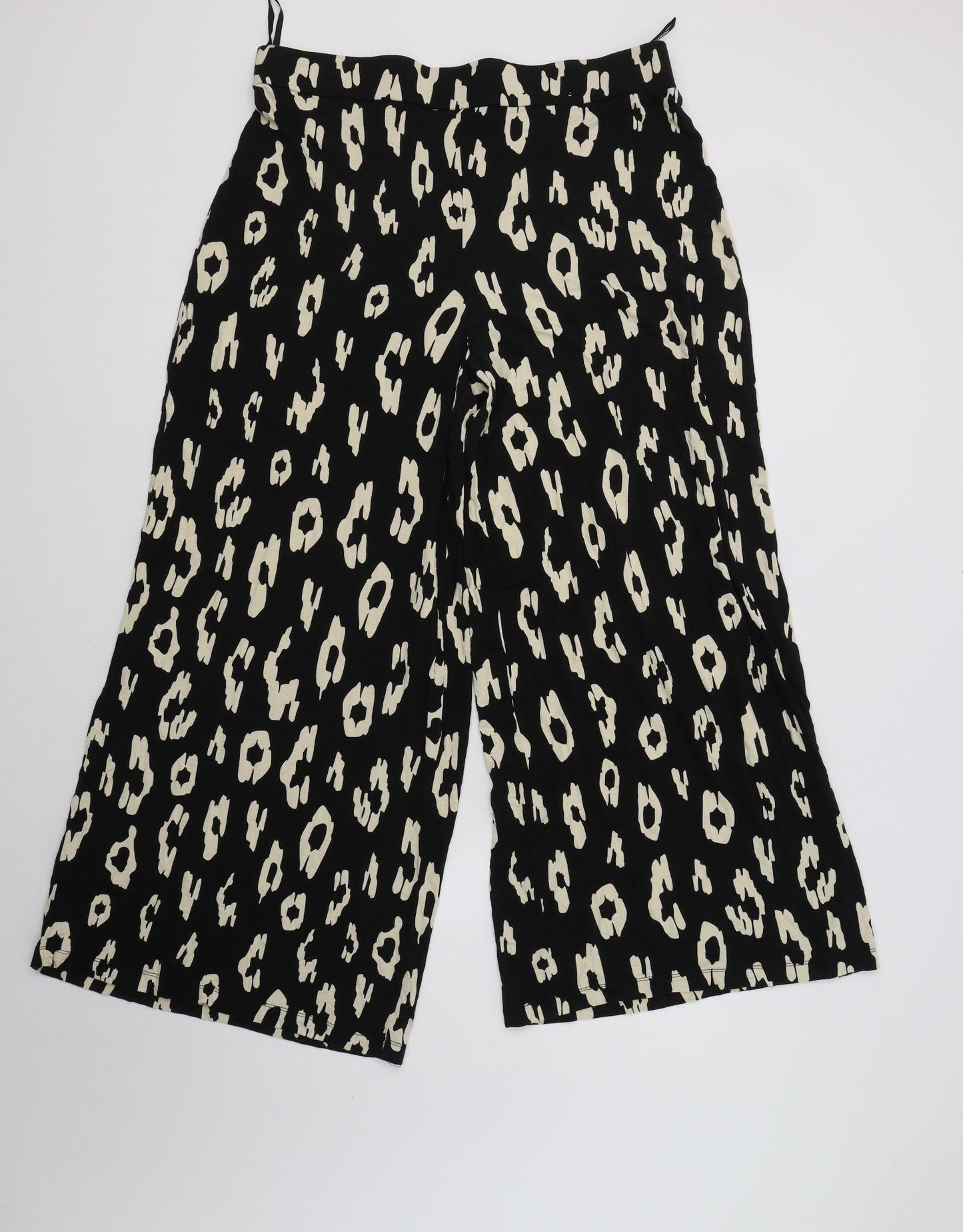 Roman Womens Black Geometric Viscose Trousers  Size 18 L27 in Regular