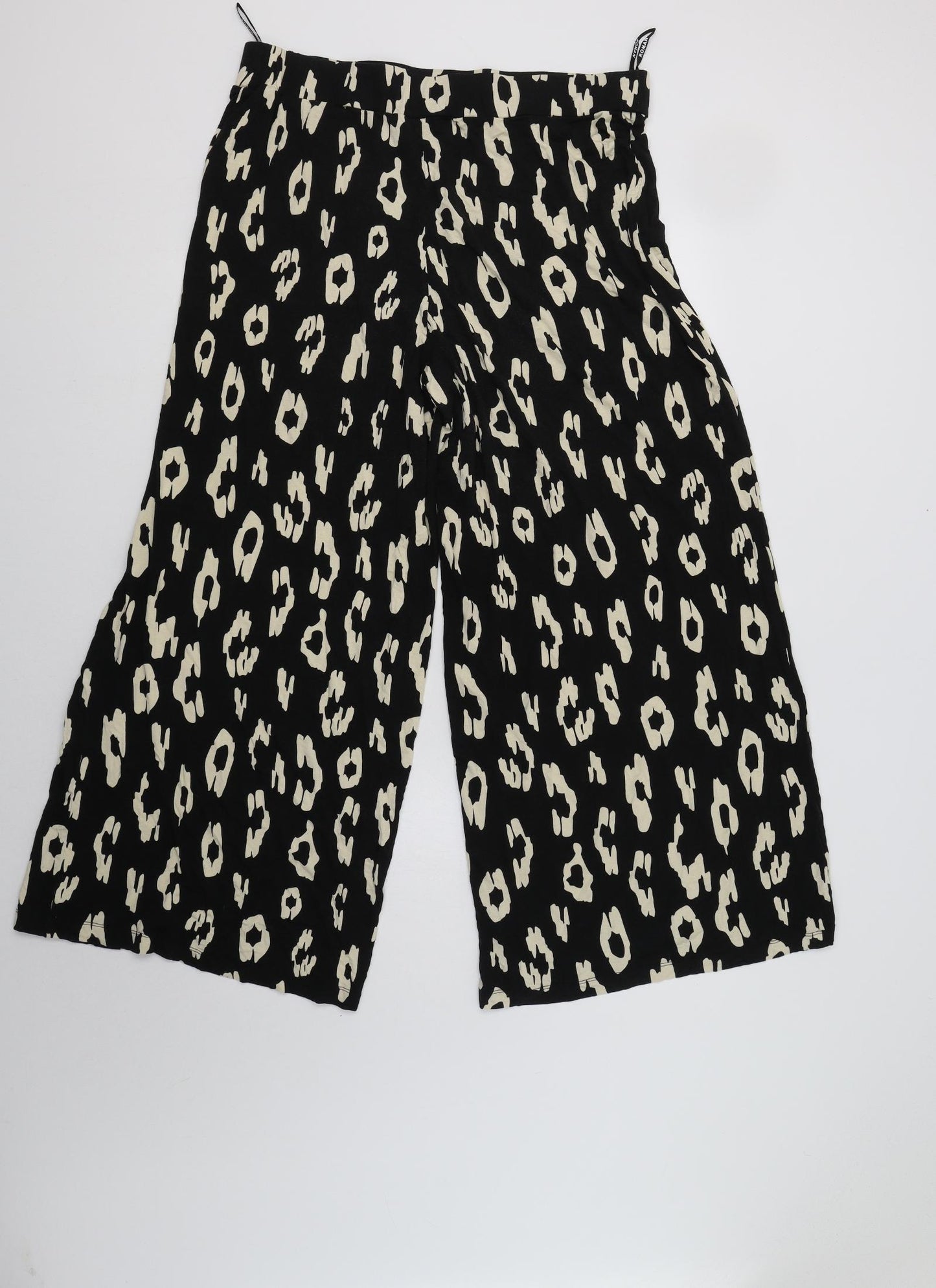 Roman Womens Black Geometric Viscose Trousers  Size 18 L27 in Regular