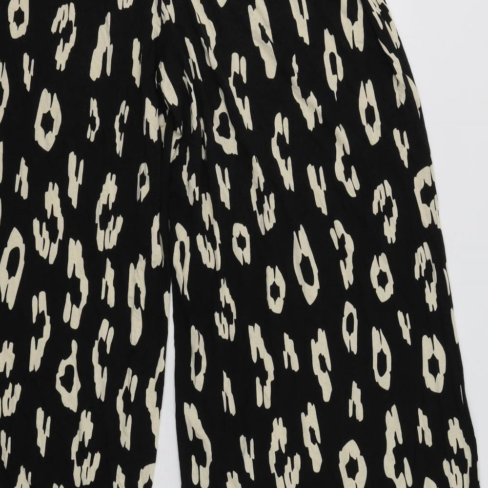 Roman Womens Black Geometric Viscose Trousers  Size 18 L27 in Regular