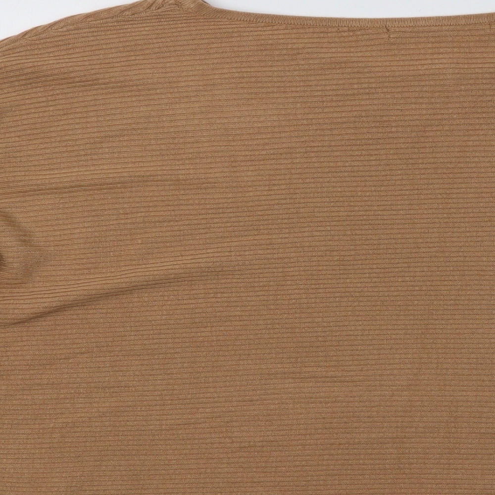 George Womens Beige Crew Neck  Acrylic Pullover Jumper Size 22