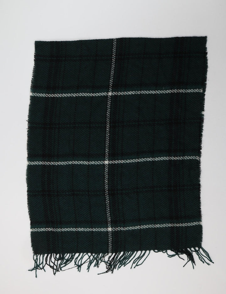 M & Co Womens Green Check Acrylic Shawl/Wrap