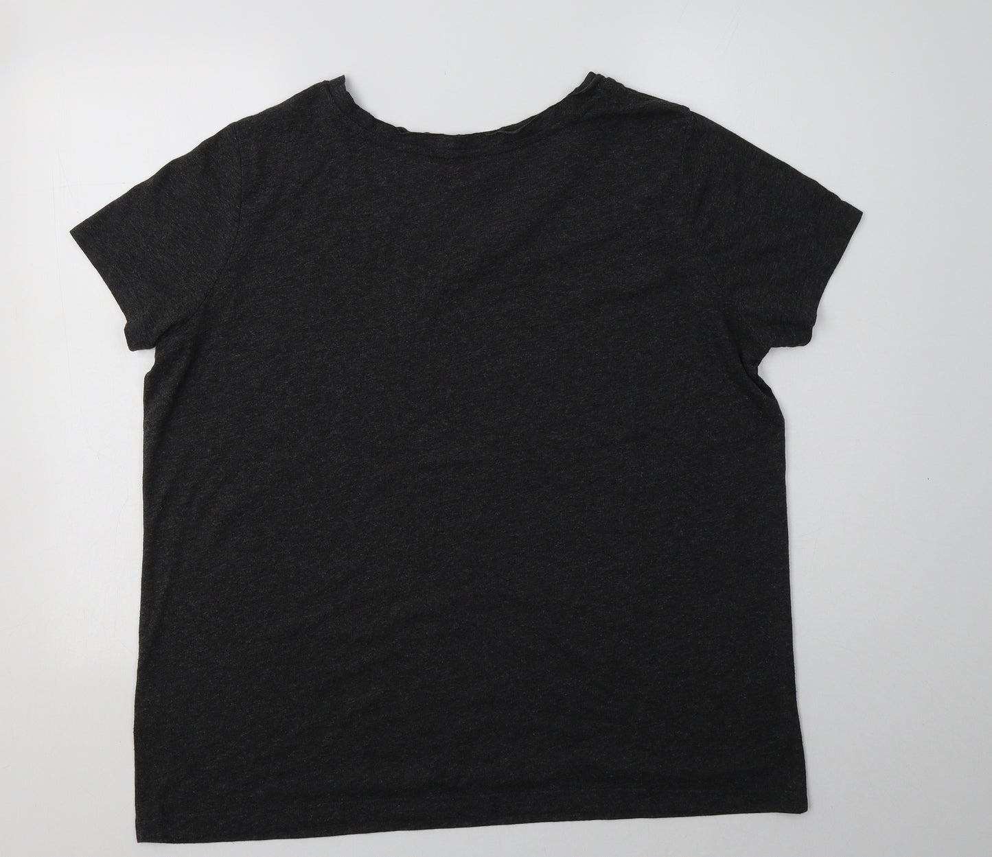 Pineapple Womens Grey  Polyester Basic T-Shirt Size 18 V-Neck