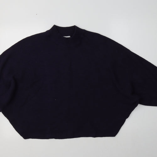 Apricot Womens Purple Mock Neck  Viscose Pullover Jumper Size 14