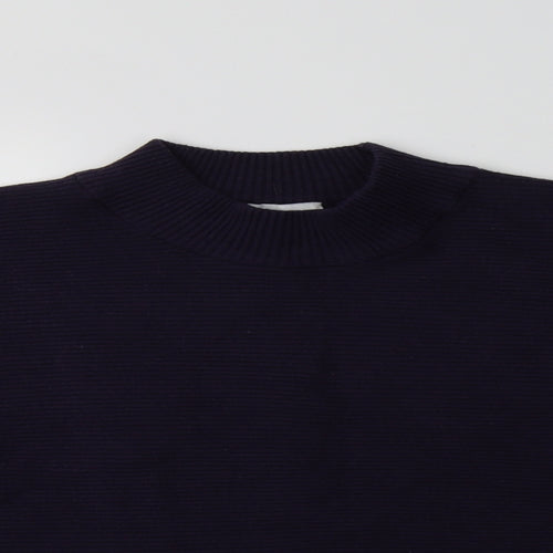 Apricot Womens Purple Mock Neck  Viscose Pullover Jumper Size 14