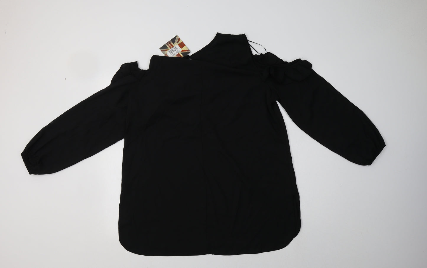 Lovedrobe Womens Black  Polyester Tunic Blouse Size 22 Round Neck - Cold Shoulder