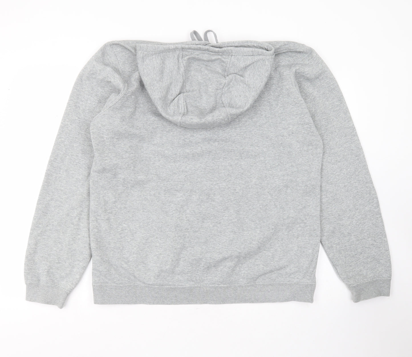 Nike Mens Grey  Cotton Pullover Hoodie Size L