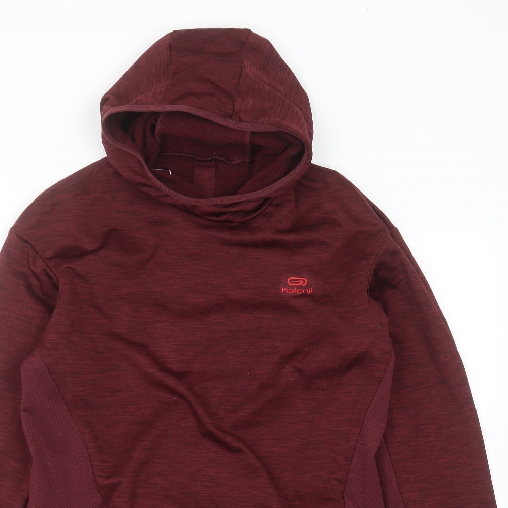 DECATHLON Womens Purple  Polyester Pullover Casual Size 12 Round Neck  - burgundy