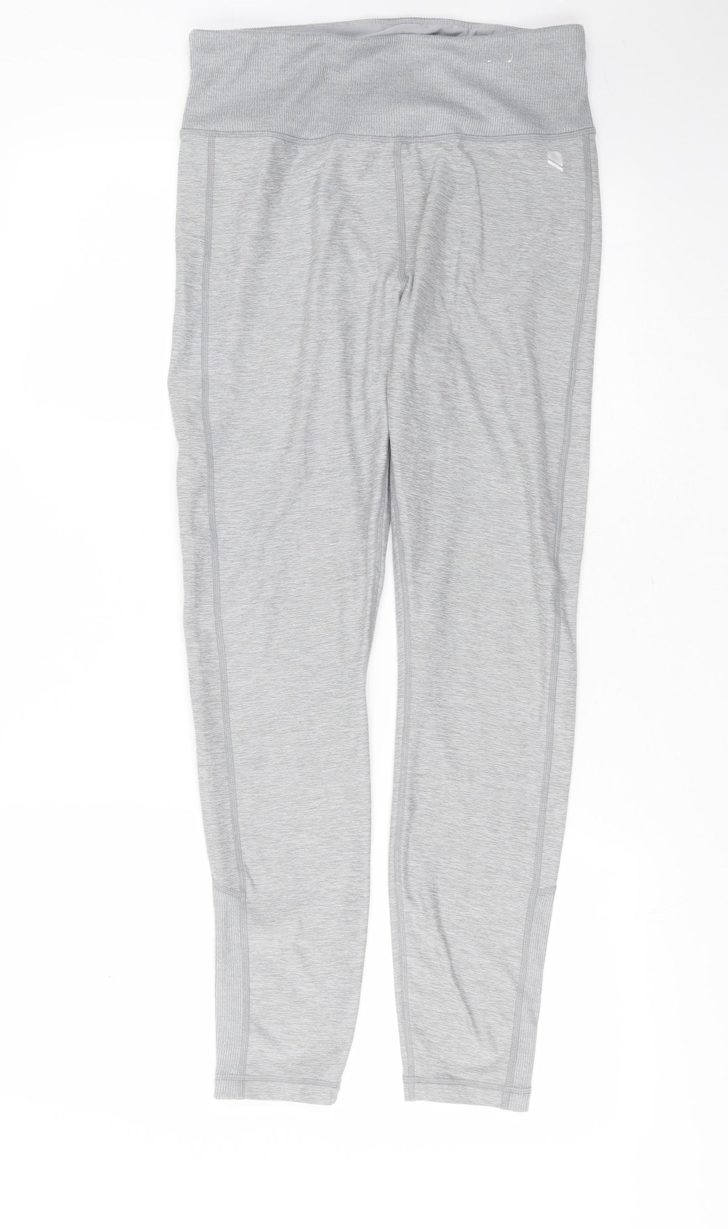 George Womens Grey  Polyester Compression Leggings Size 12 L27 in Extra-Slim