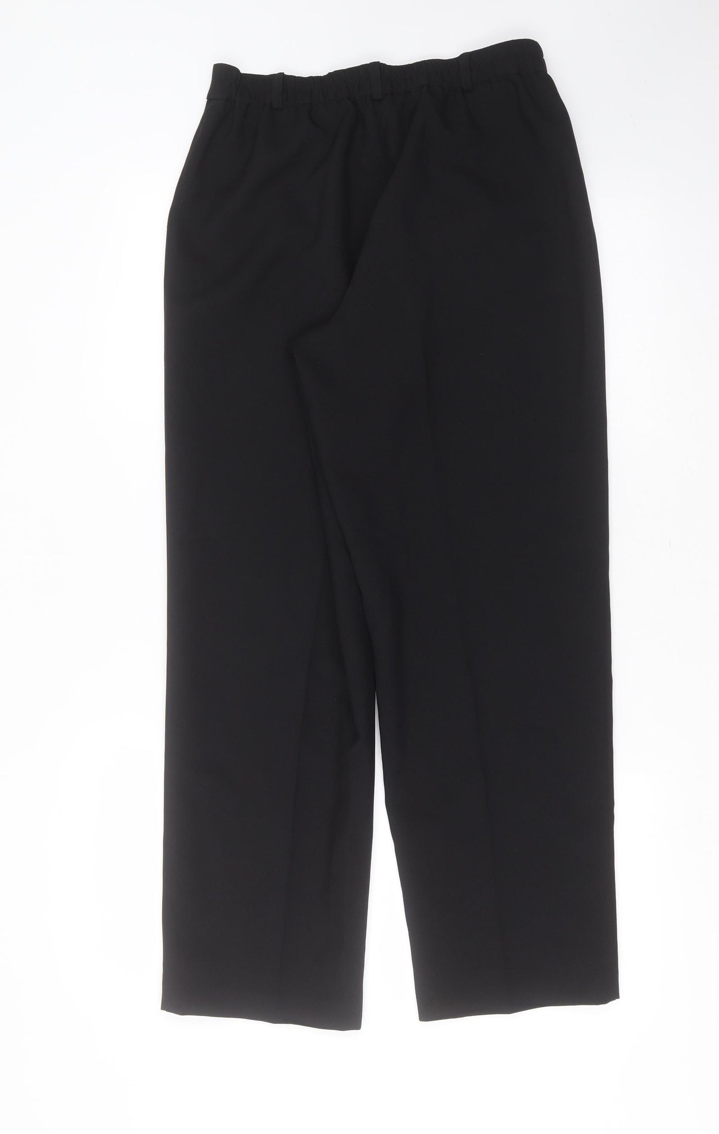 BHS Womens Black  Polyester Trousers  Size 12 L28 in Regular