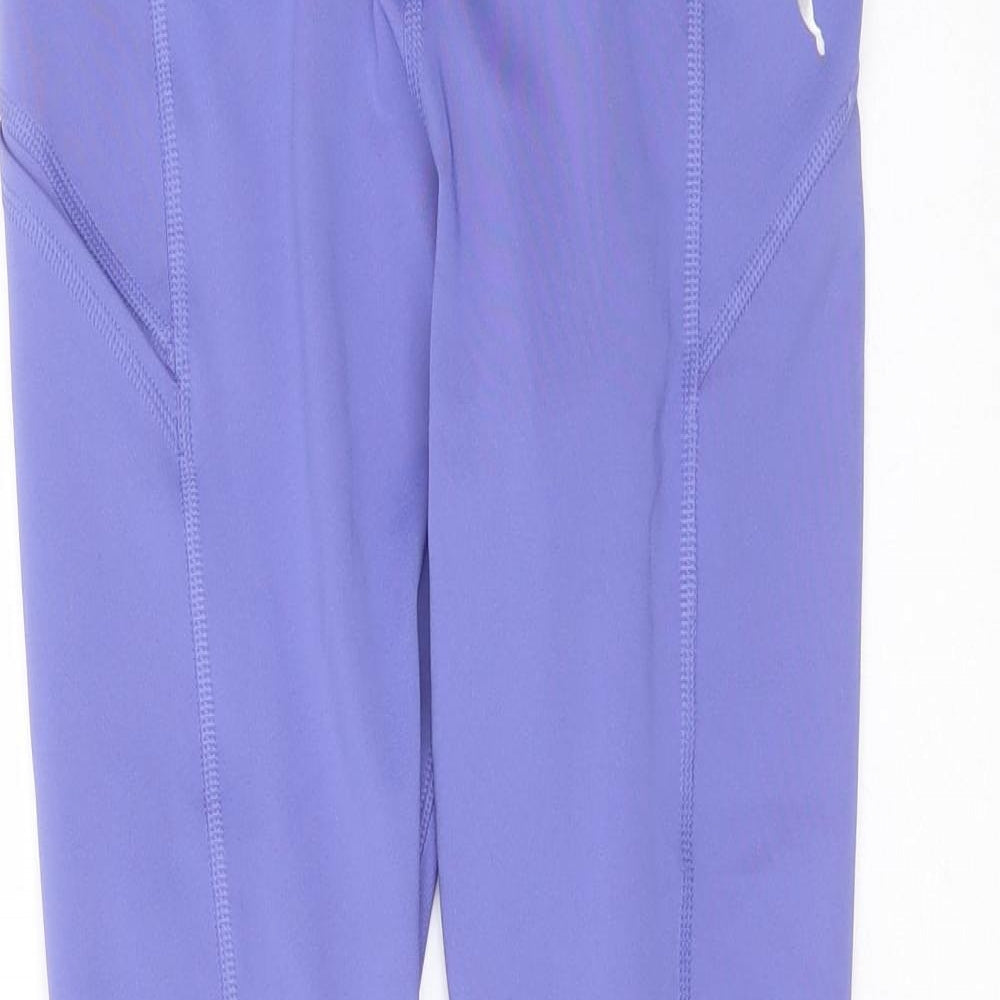 PUMA Womens Purple  Polyester Compression Leggings Size XS L26 in Extra-Slim