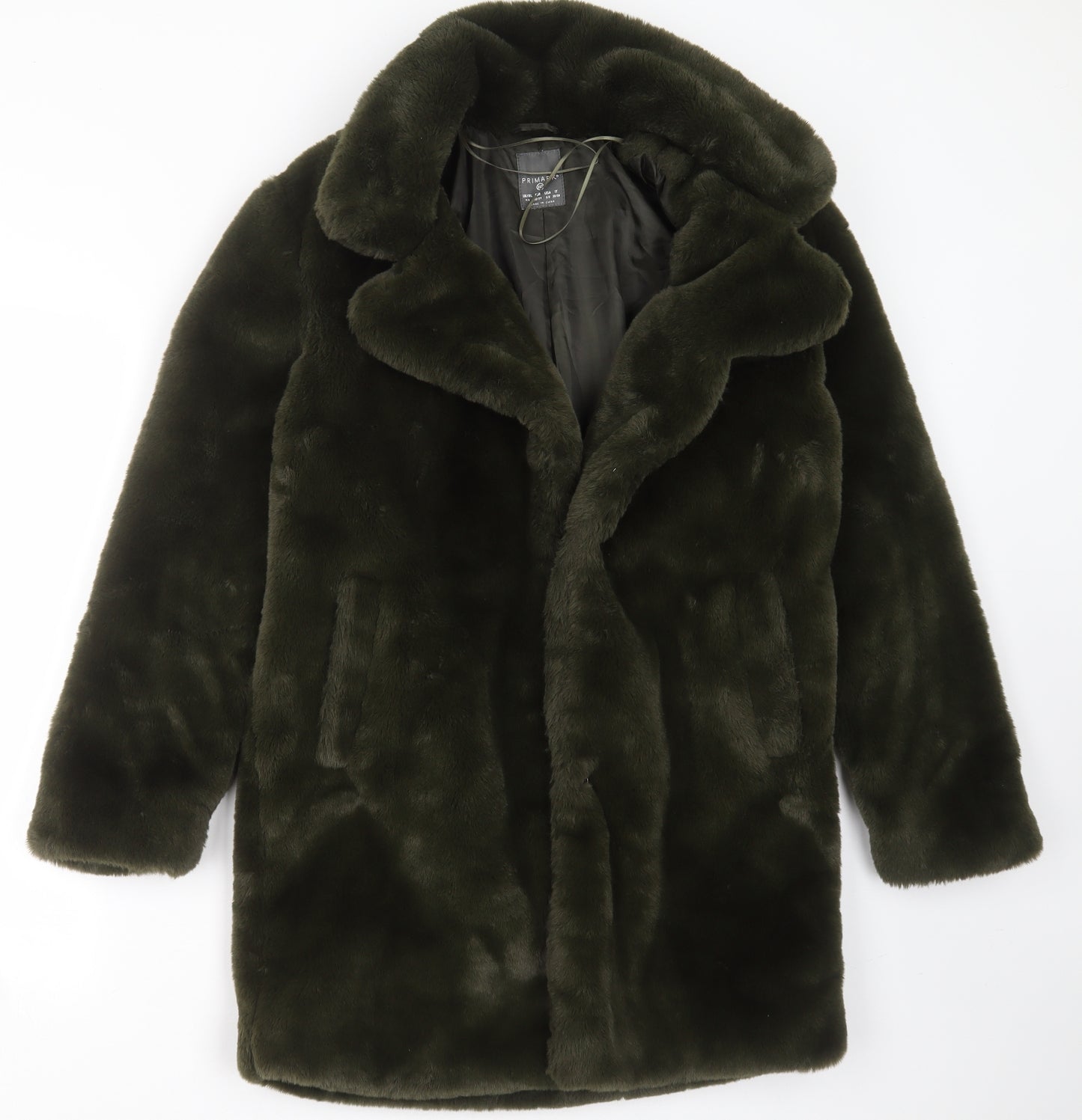 Primark Womens Green   Jacket Coat Size 2XS  Button
