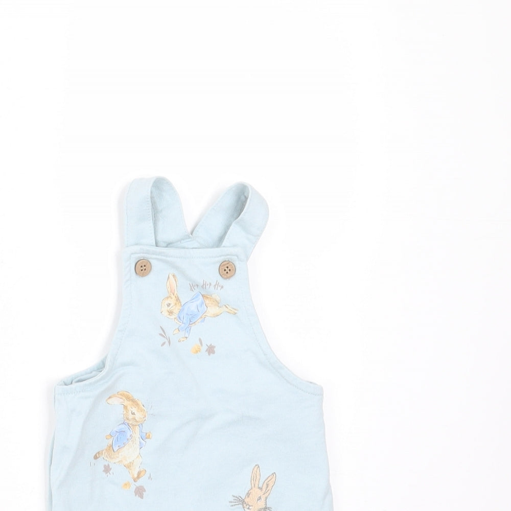 Peter Rabbit Baby Blue  Cotton Dungaree Outfit/Set Size Newborn   - peter rabbit