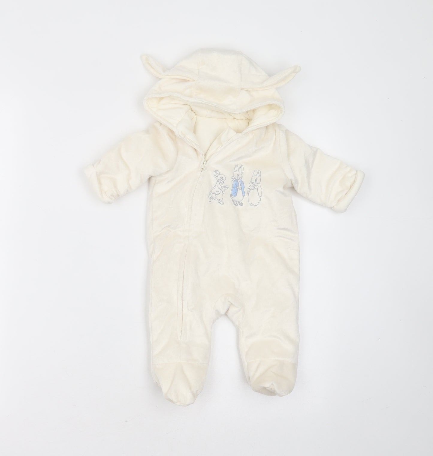Peter Rabbit Baby Ivory  Polyester Coverall Outfit/Set Size Newborn  Zip - peter rabbit