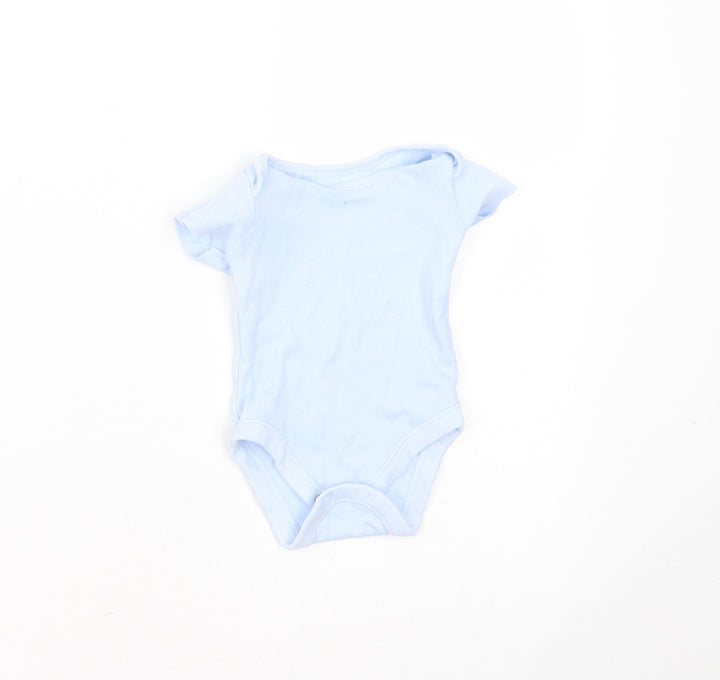 Nutmeg Baby Blue Cotton Babygrow One-Piece Size Newborn