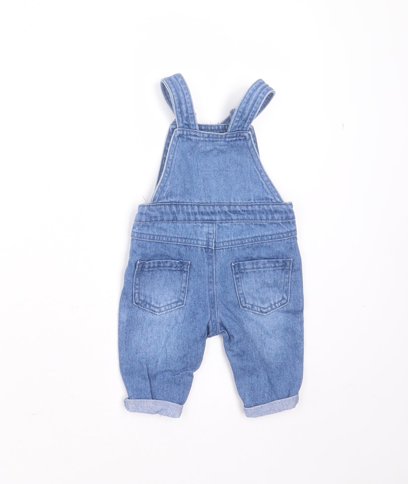 Primark Baby Blue  Cotton Dungaree Outfit/Set Size 0-3 Months   - mickey mouse