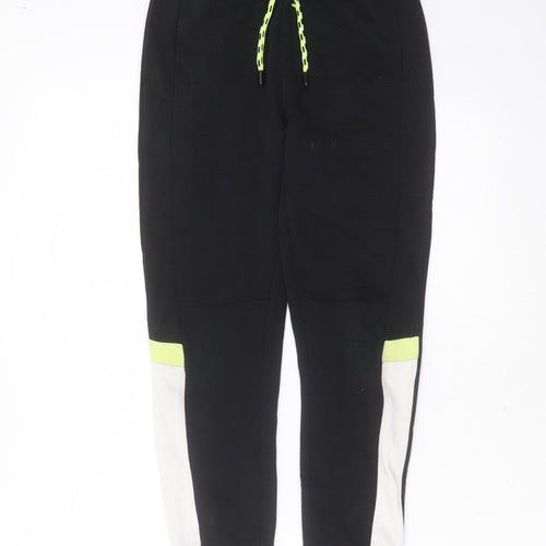 Very Boys Black  Polyester Jogger Trousers Size 9 Months  Regular Drawstring