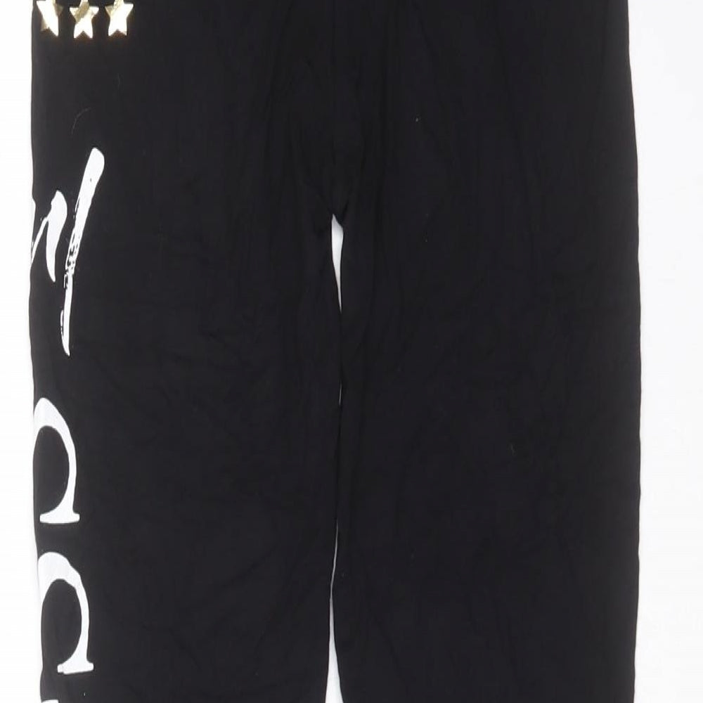 Preworn Girls Black  Viscose Carrot Trousers Size 11-12 Years  Extra-Slim  - leggings