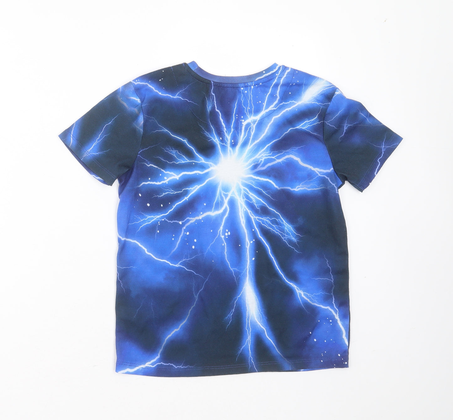 George Boys Blue  Polyester Basic T-Shirt Size 8-9 Years Round Neck  - gaming