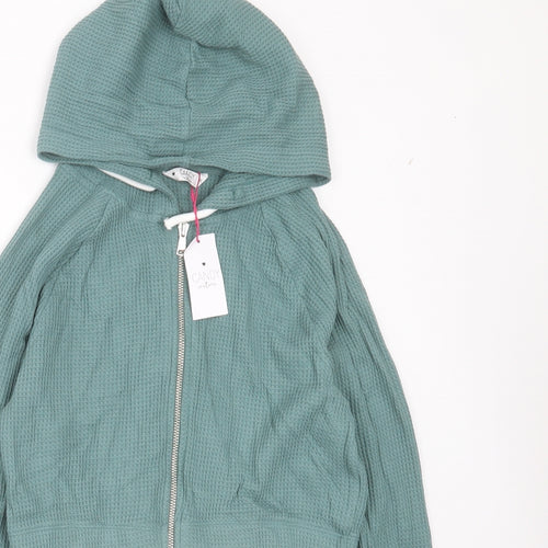 Candy Couture Girls Green  Cotton Full Zip Hoodie Size 11 Years  Zip - cropped