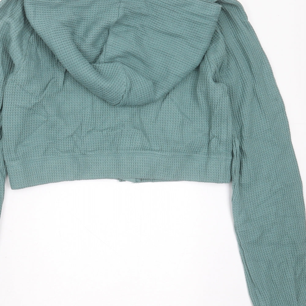 Candy Couture Girls Green  Cotton Full Zip Hoodie Size 11 Years  Zip - cropped