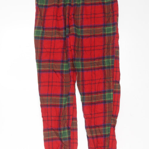 George Girls Red Plaid Cotton  Pyjama Pants Size 11-12 Years