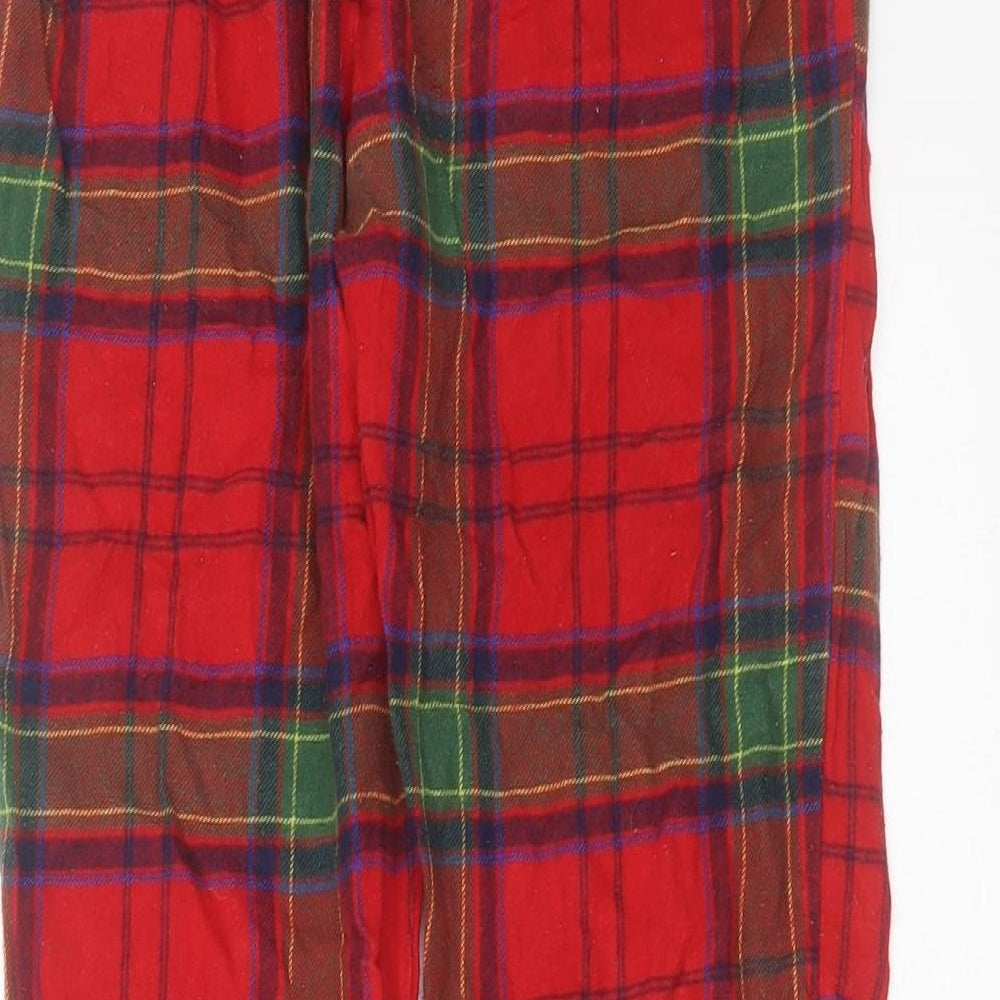 George Girls Red Plaid Cotton  Pyjama Pants Size 11-12 Years