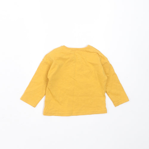 TU Baby Yellow  Cotton Basic T-Shirt Size 0-3 Months Round Neck  - mamas little sunshine