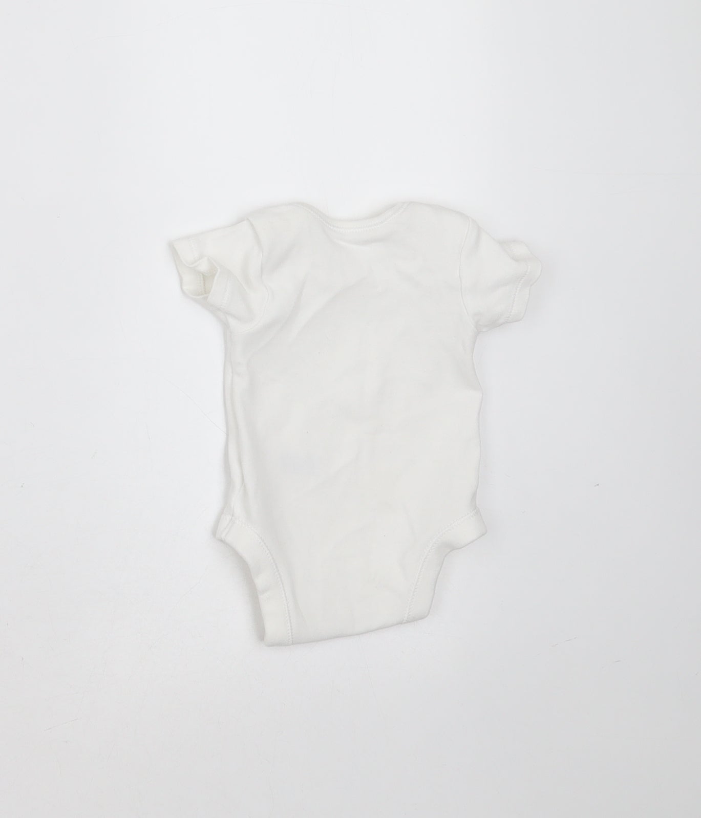 Nutmeg Baby White  Cotton Babygrow One-Piece Size 0-3 Months