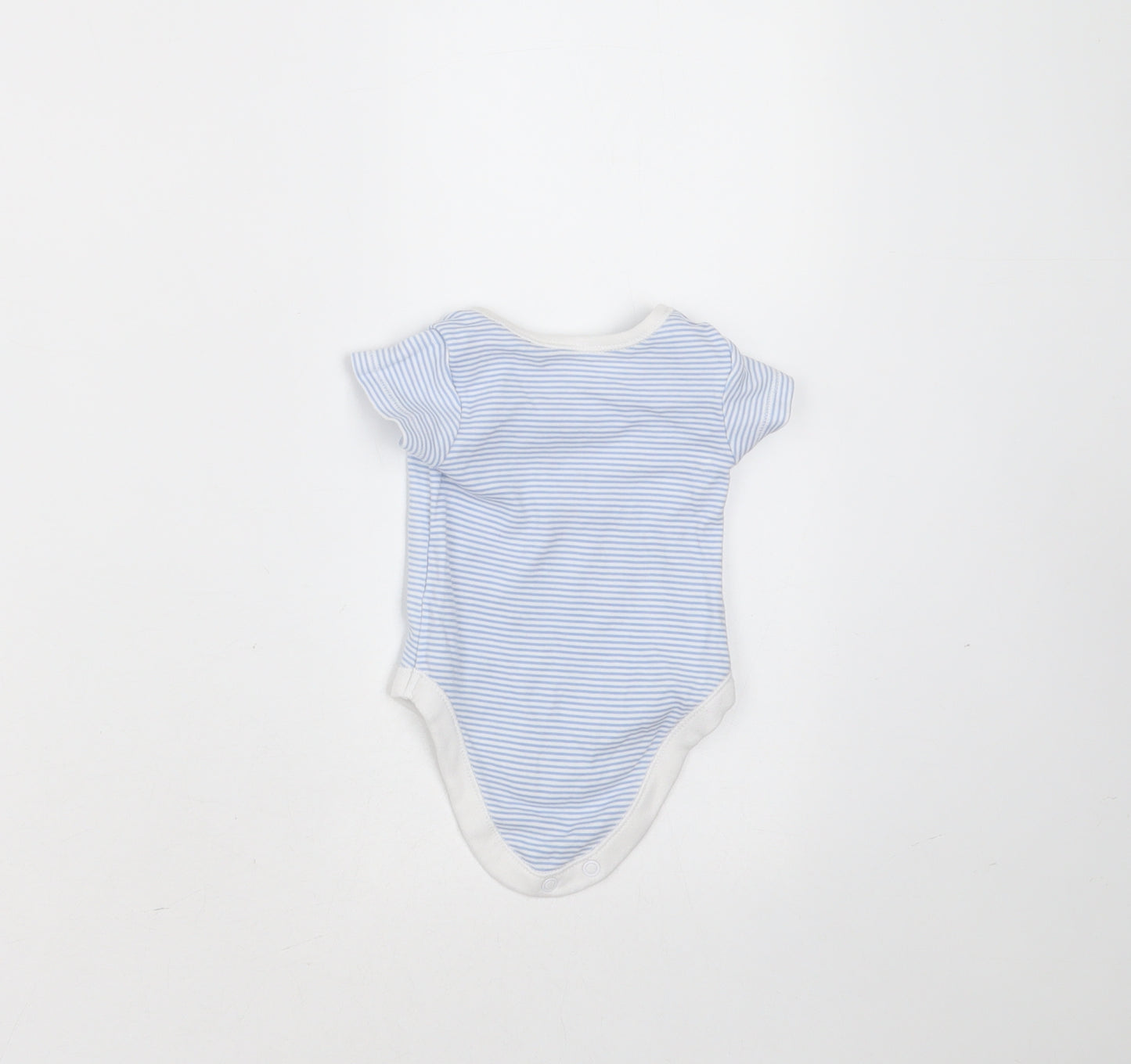 Nutmeg Baby Blue Striped Cotton Babygrow One-Piece Size Newborn