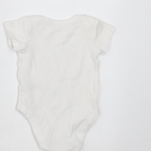 Nutmeg Baby White  Cotton Babygrow One-Piece Size Newborn