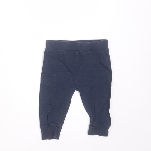 River Island Girls Blue Striped Cotton  Trousers Size Newborn