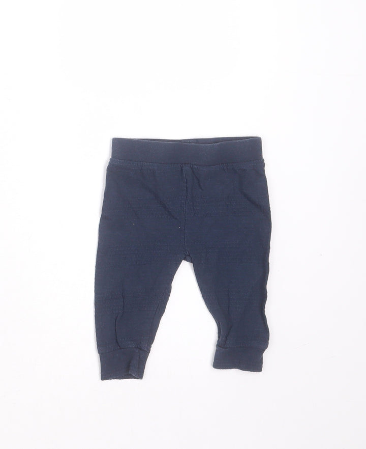River Island Girls Blue Striped Cotton Trousers Size Newborn
