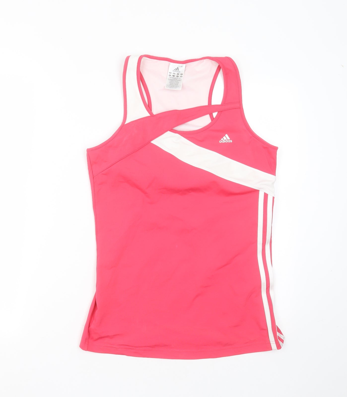 adidas Womens Pink  Polyester Basic Tank Size 16 Round Neck