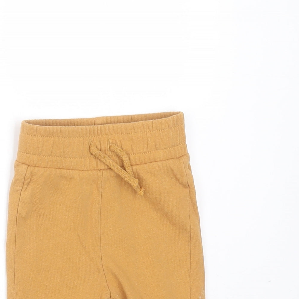 Nutmeg Baby Beige  Cotton Jogger Trousers Size 0-3 Months